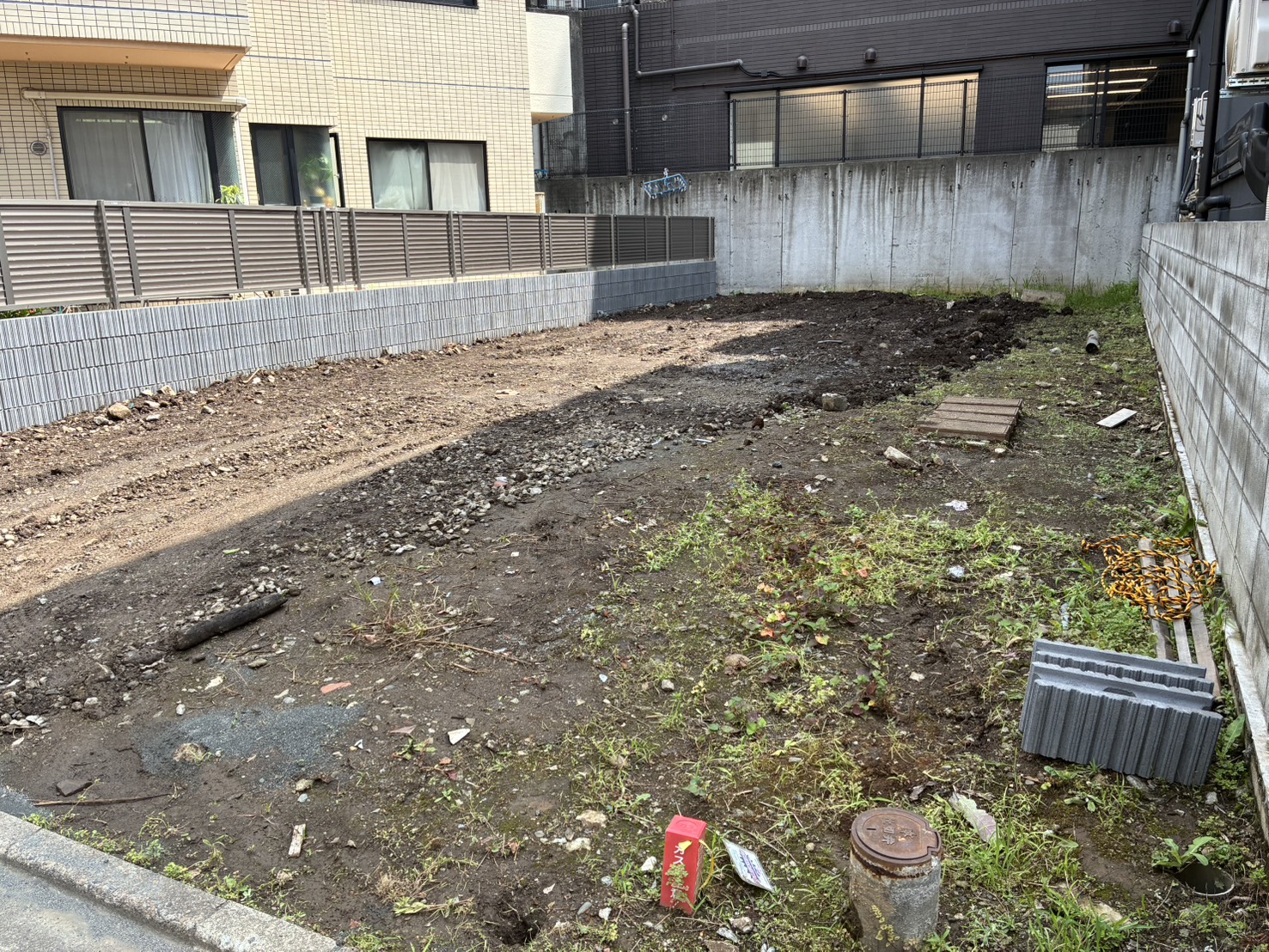 防草シート張り 施工前
